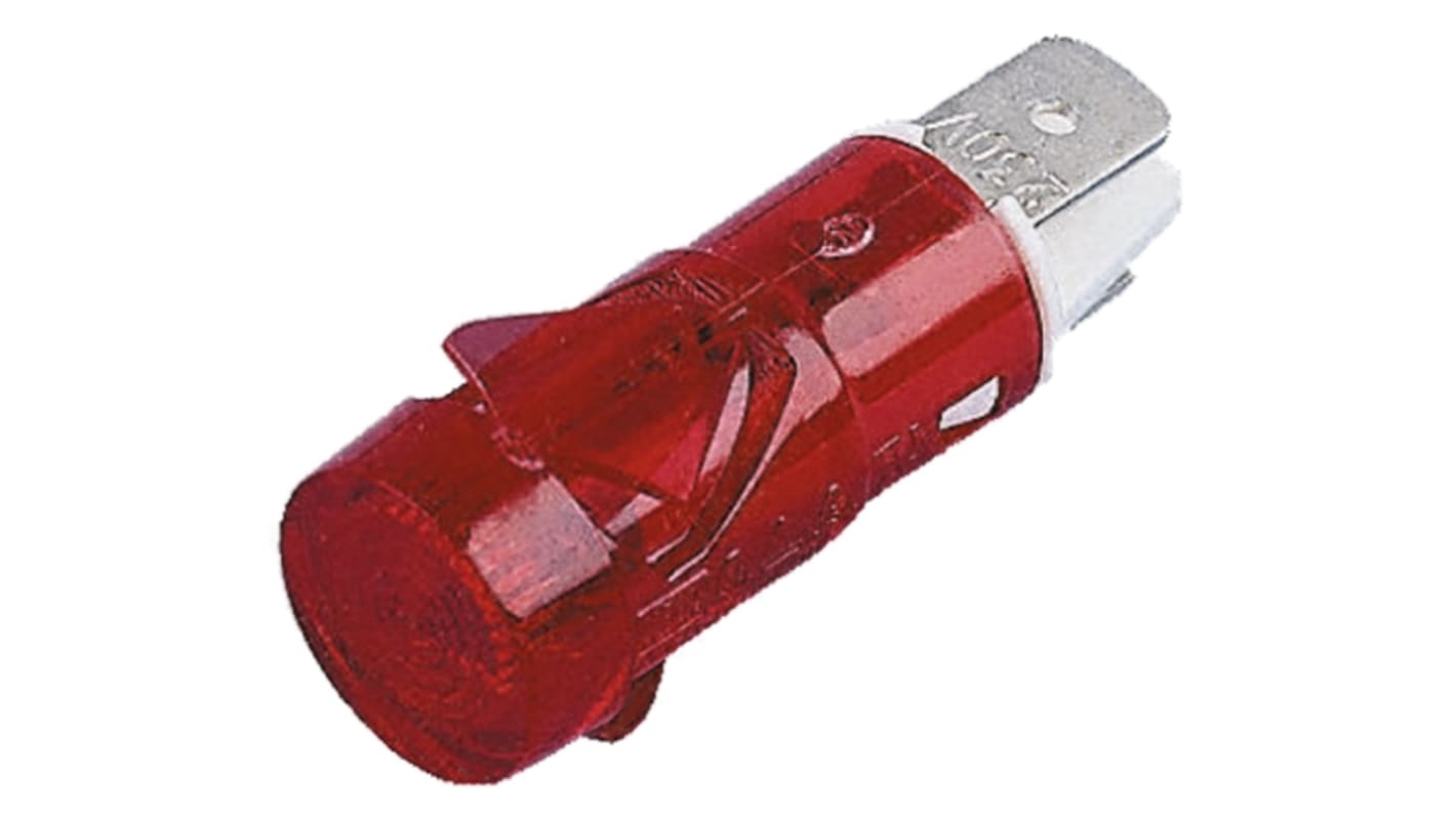 Indicatore da pannello Arcolectric (Bulgin) Ltd Rosso Neon, 110V ca, Sporgente, foro da 12.7mm