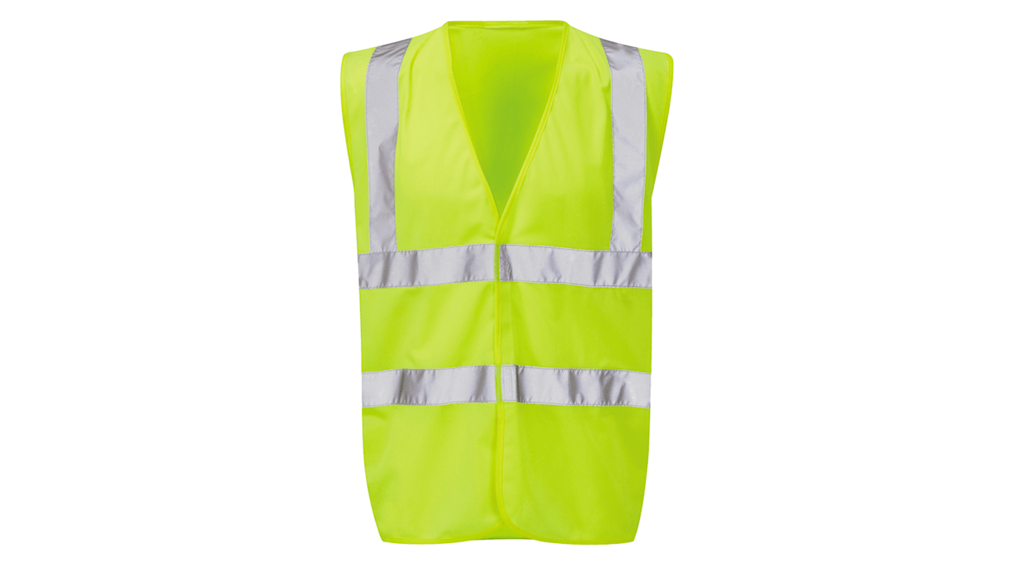 Chaleco de alta visibilidad Unisex C-Safe de color Amarillo, talla M, cierre con gancho y bucle