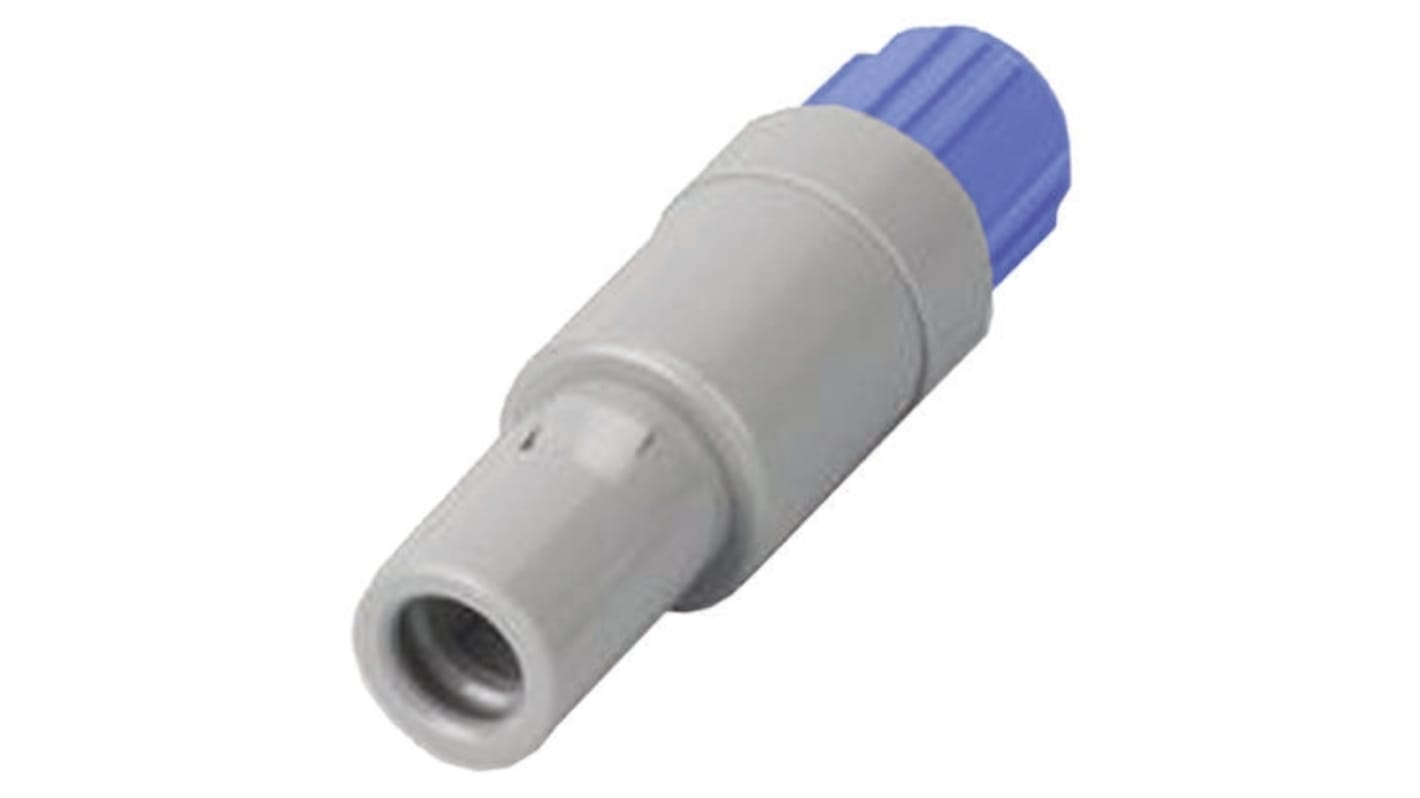 Lemo Circular Connector, 8 Contacts, Cable Mount, Plug, Male, IP50, Redel P Series