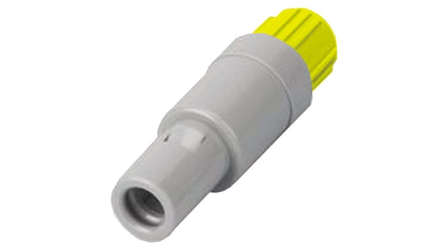 Conector circular Lemo macho serie Redel P de 4 vías macho, tamaño carcasa 1, montaje aéreo, IP50