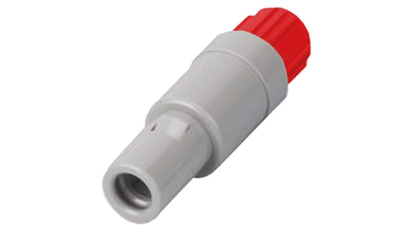 Conector circular Lemo macho serie Redel P de 5 vías macho, tamaño carcasa 1, montaje aéreo, IP50