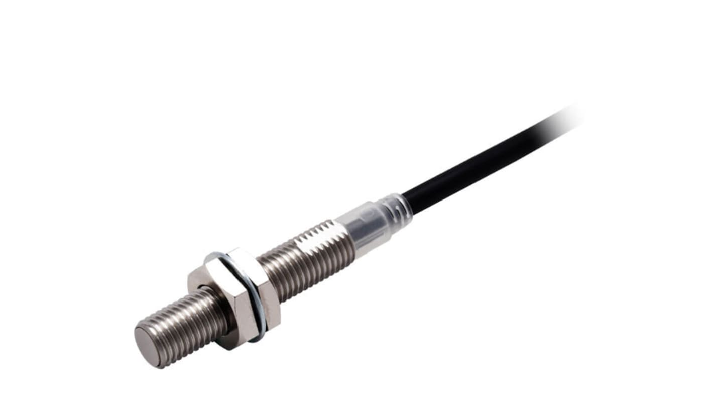 Omron Inductive Barrel-Style Inductive Proximity Sensor, M8 x 1, 2 mm Detection, PNP Output