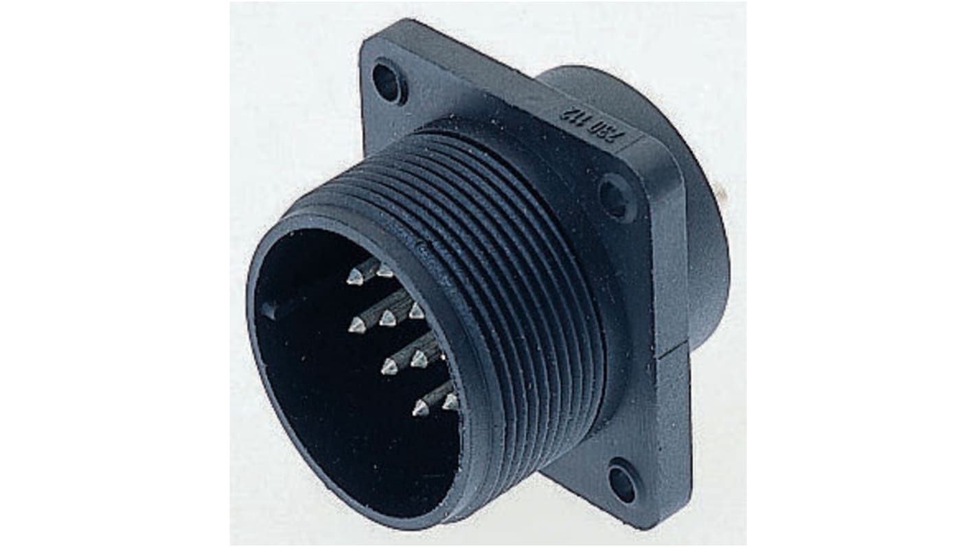 Hirschmann, CM 5 Way Panel Mount MIL Spec Circular Connector, Pin Contacts,Shell Size 14, Screw Coupling, MIL-DTL-5015