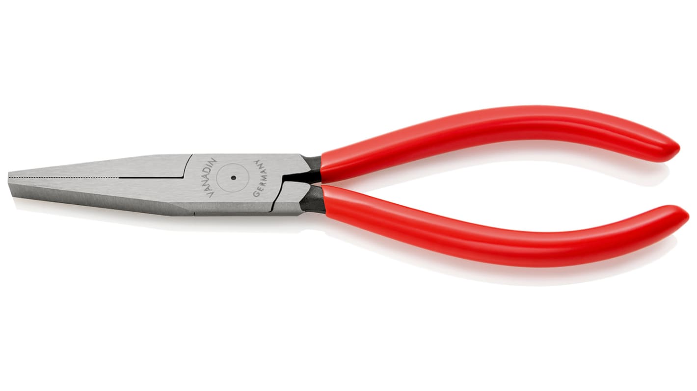 Knipex Flat Nose Pliers, 190 mm Overall, Flat, Straight Tip, 50mm Jaw