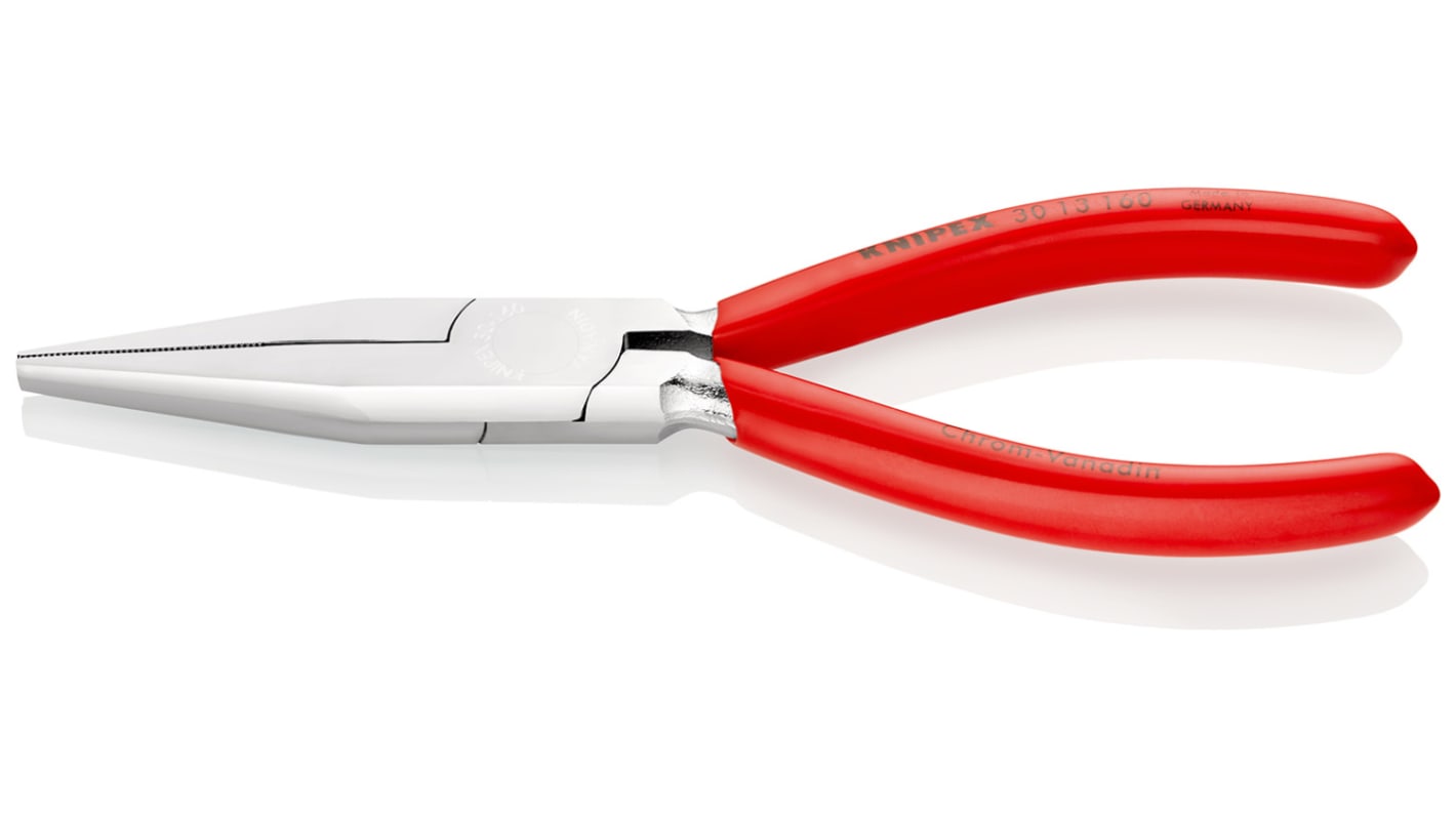 Knipex Flat Nose Pliers, 160 mm Overall, Flat, Straight Tip, 46.5mm Jaw