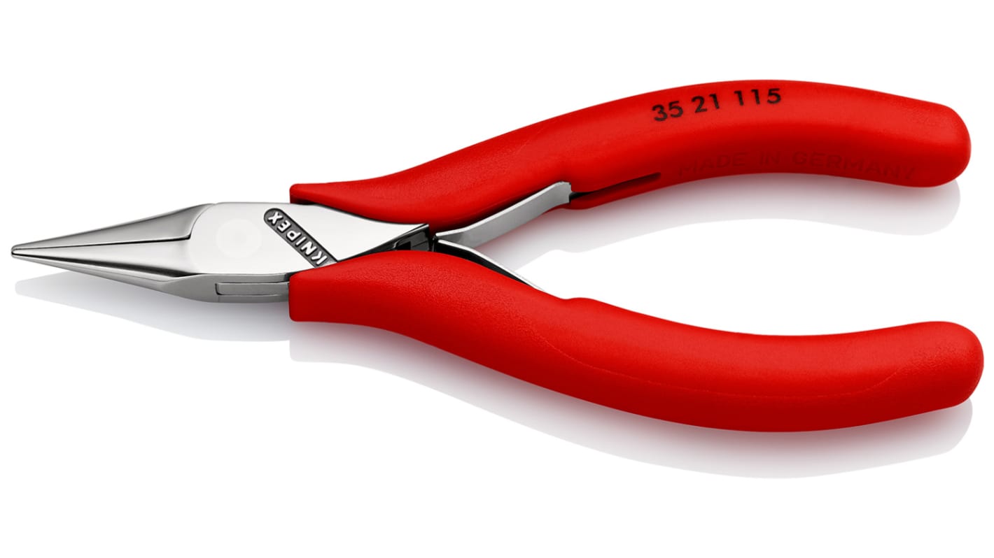 35 21 115 Knipex 35 21 Long Nose Pliers, 115 mm Overall, Straight Tip