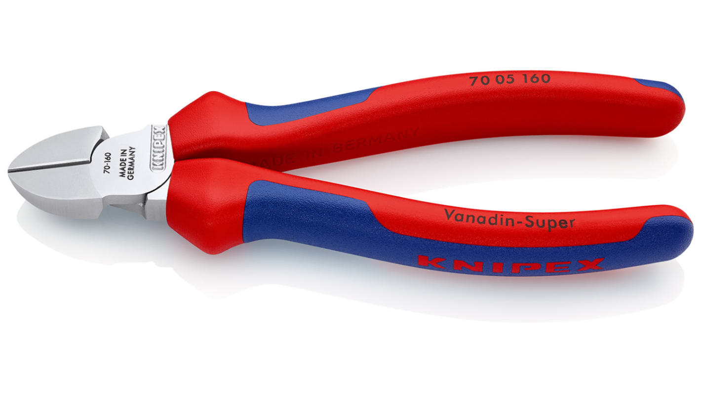 Alicates de corte lateral Knipex, capacidad de corte 4mm, long. total 160 mm,