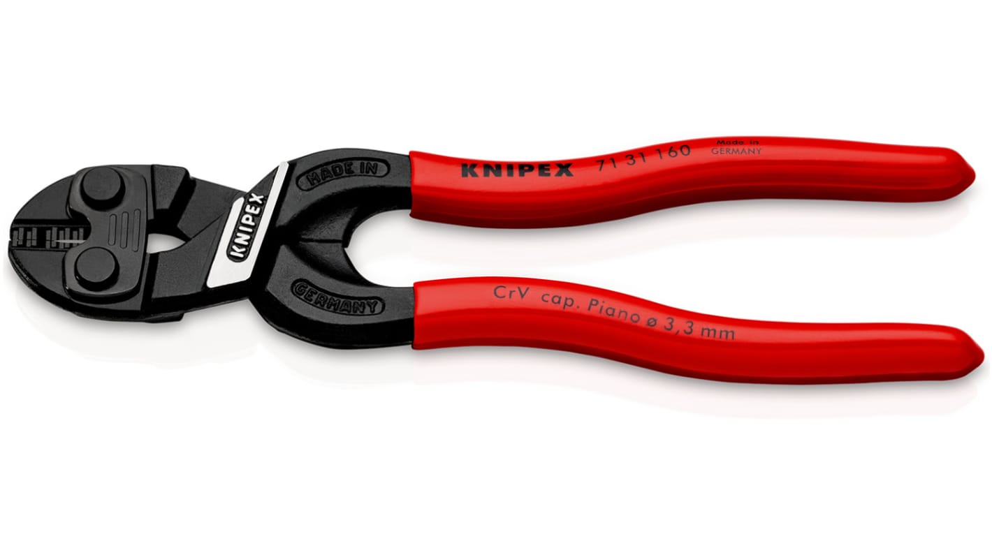 Tronchese Knipex, L. 160 mm, in Acciaio al cromo vanadio ad alte prestazioni