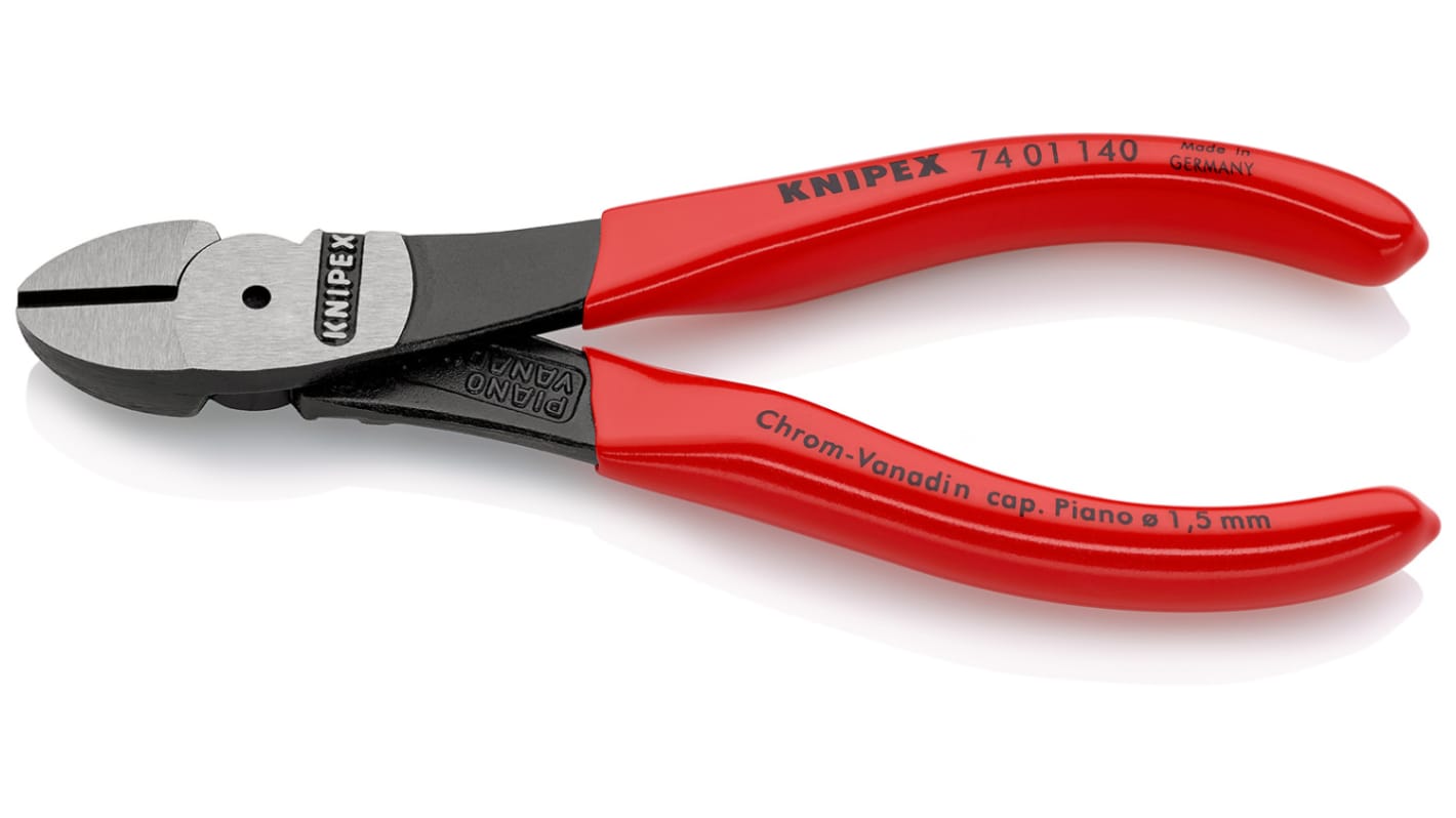 Knipex Side 全体長さ：140 mm 最大切断能力：3.1mm, 74 01 140