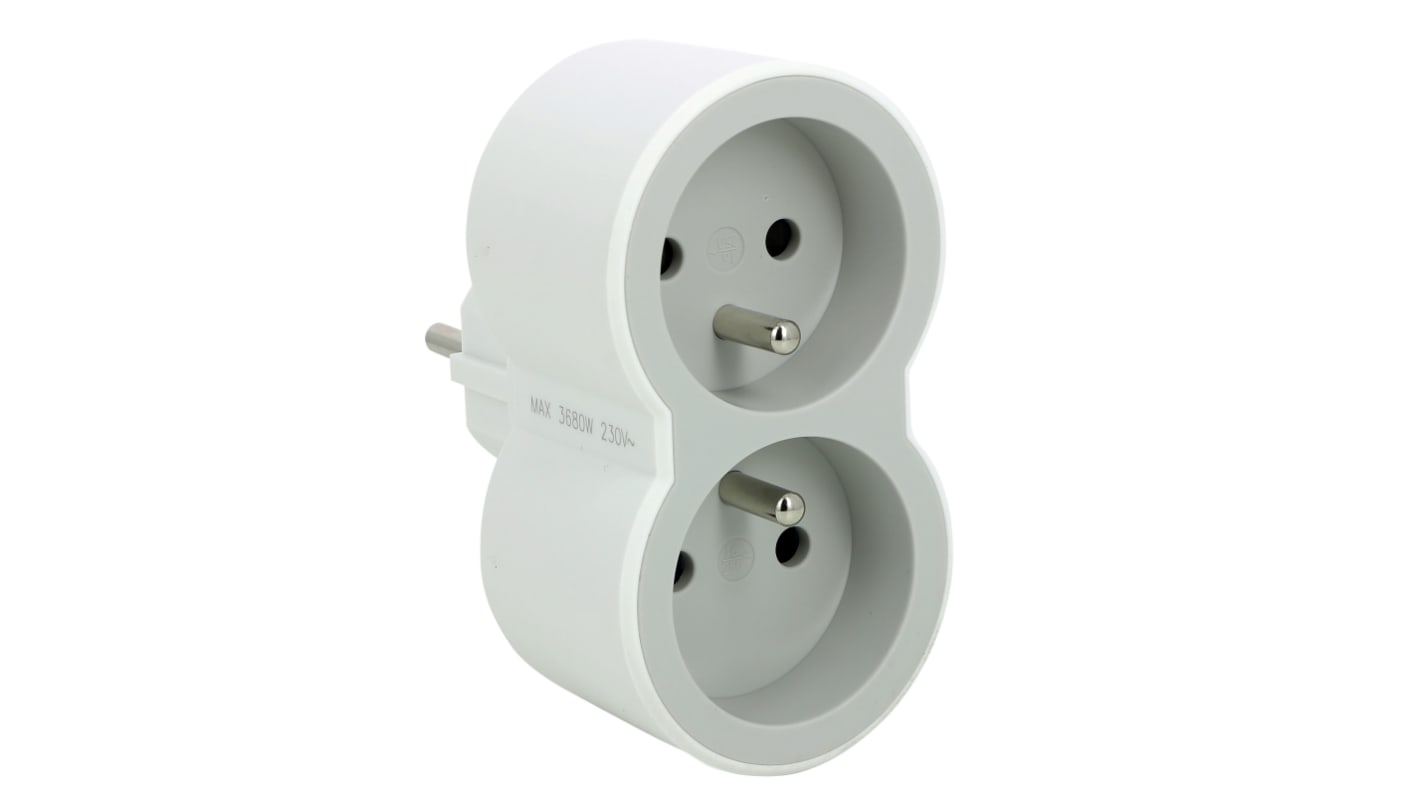 Legrand French / German Multi Outlet Plug, 16A, Plug-In