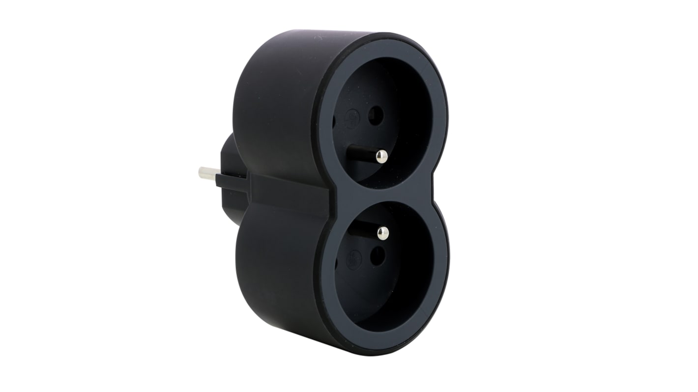 Legrand Mehrfachsteckdose Plug-In Euro-Stecker, Typ E - Frankreich / 16A, für Belgien, Frankreich, Deutschland