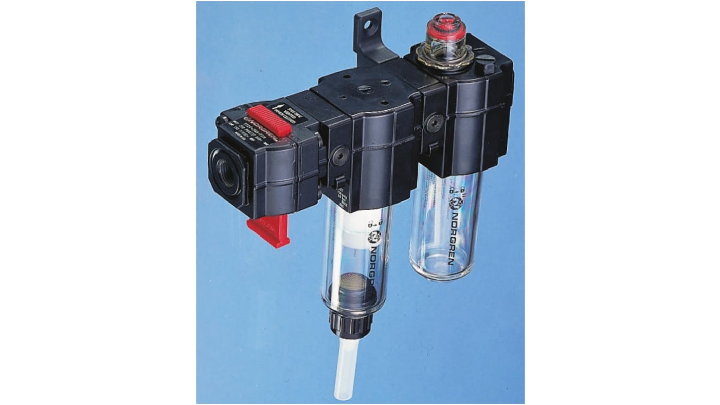 Unité de traitement FRL Norgren FL72, G 3/8, Filtration 40μm, 10 bars