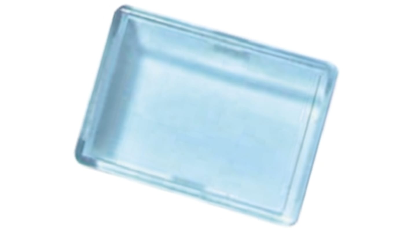 Lentille pour voyant, série A01, Clair, Rectangle, 24mm Long