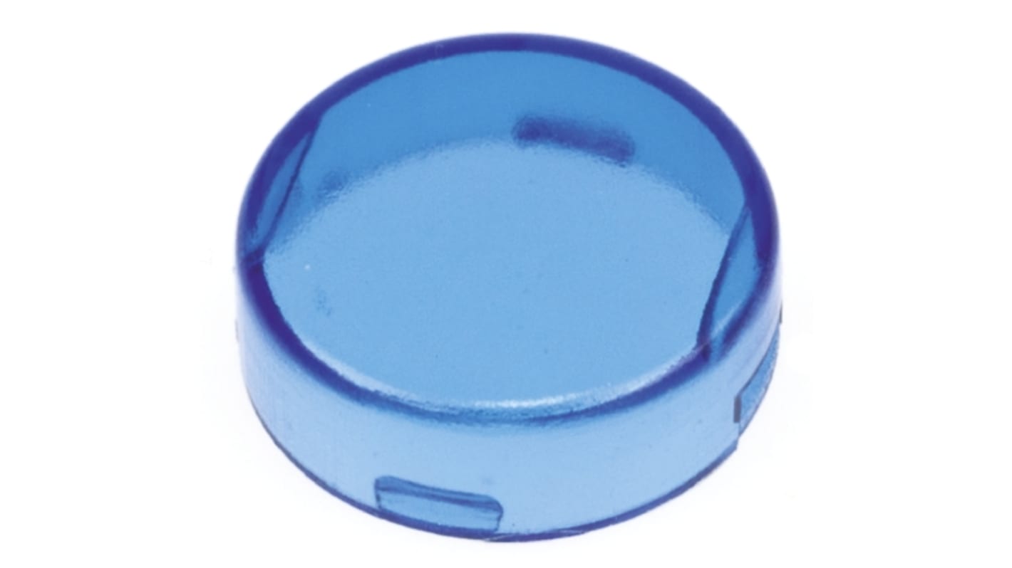 Panel Mount Indicator Lens Round Style, Blue, 16mm diameter