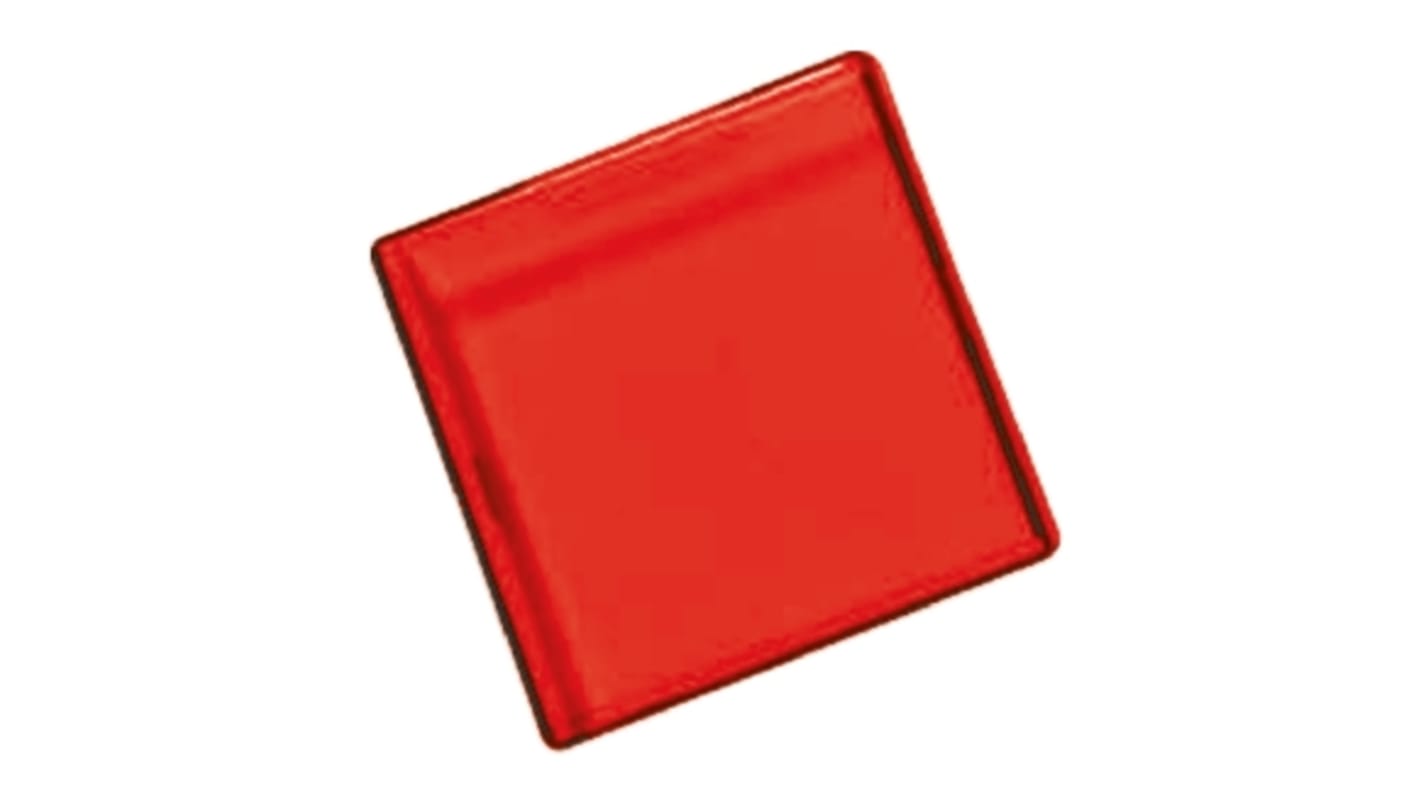 Lentille pour voyant, série A02, Rouge, Carré, 29mm Long