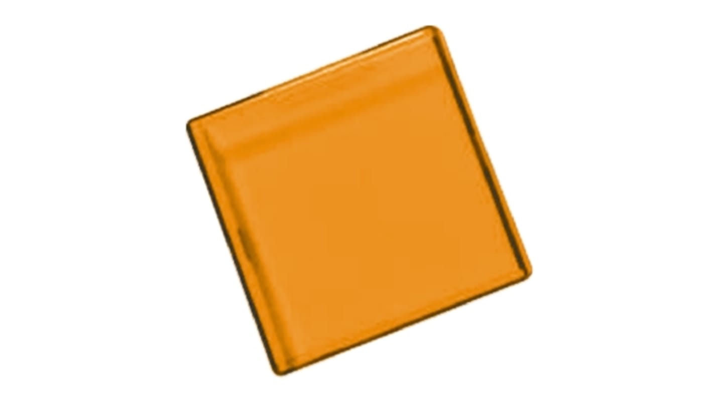 Panel Mount Indicator Lens Square Style, Amber, 29mm Long