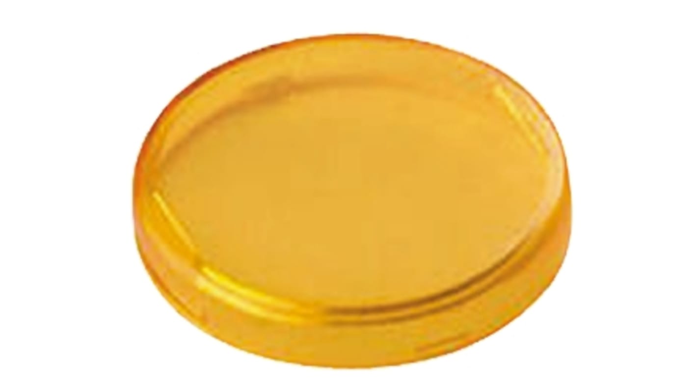 Panel Mount Indicator Lens Round Style, Yellow, 26mm diameter