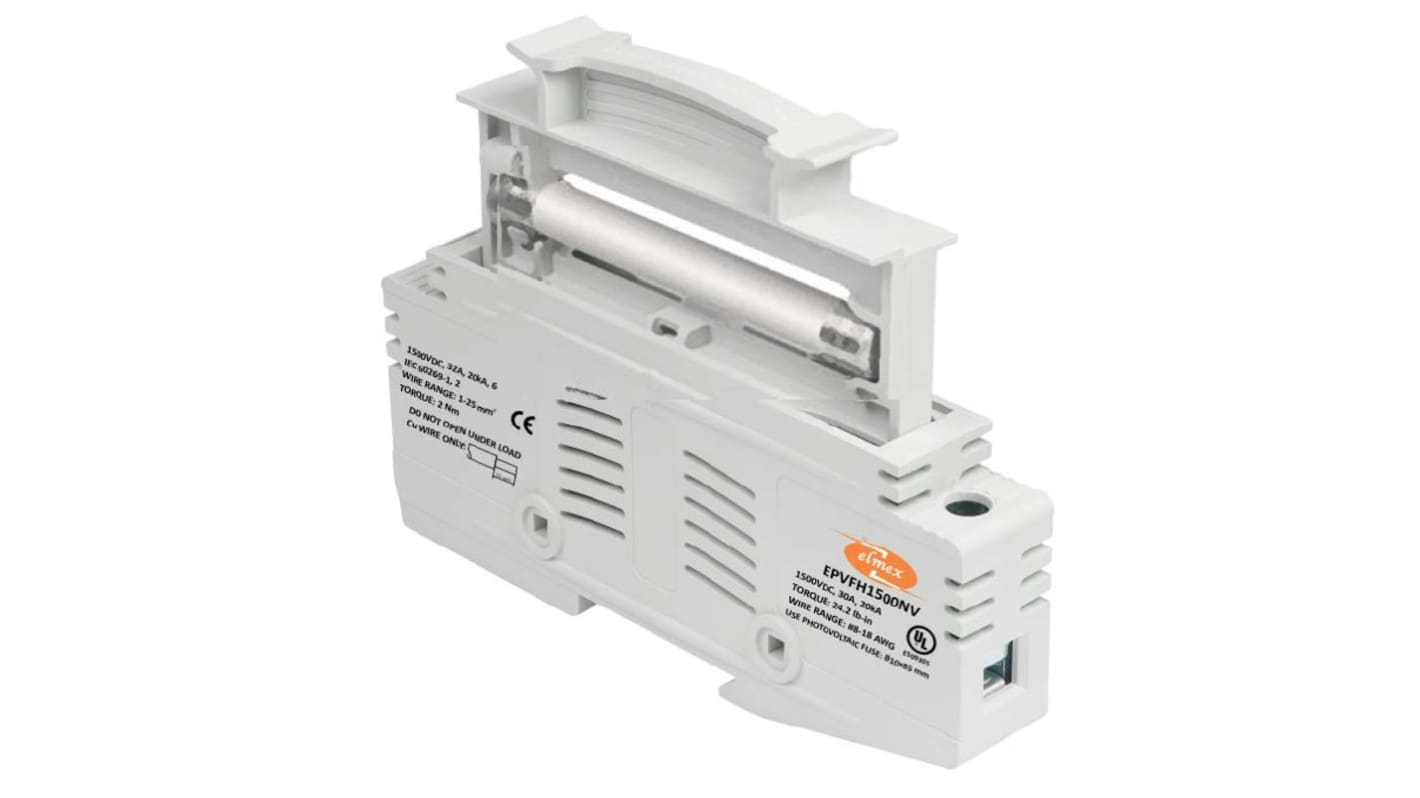 Bloc de jonction à fusible, RS PRO, 30A, 1500 V c.a.