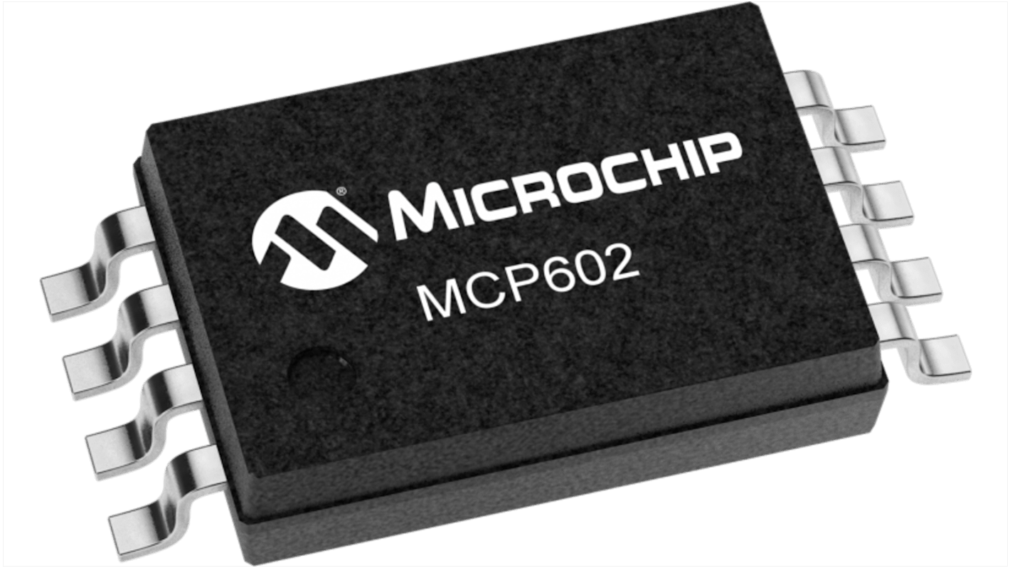 Microchip オペアンプ, 表面実装, 単一電源, MCP602T-I/ST