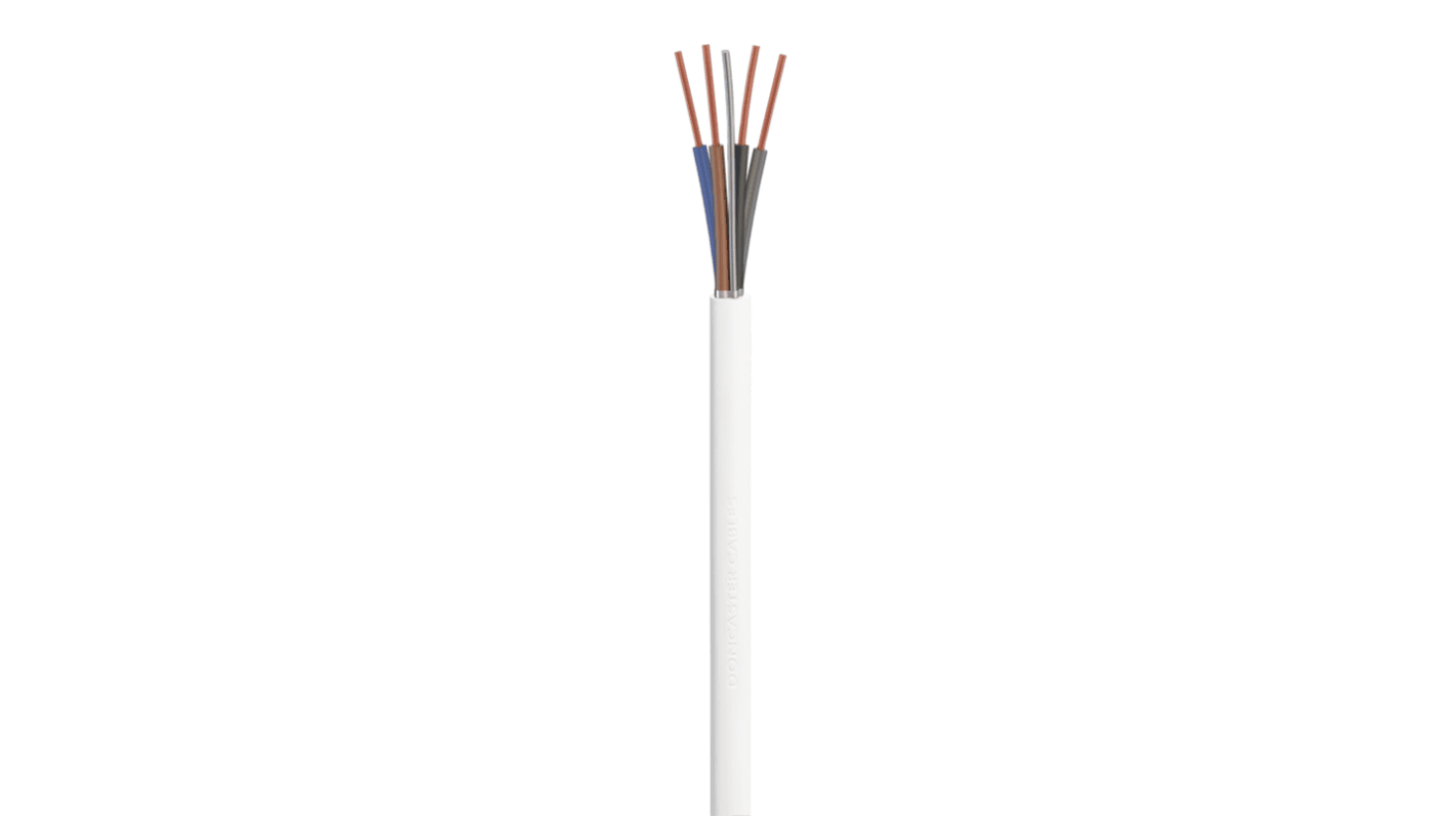 RS PRO 4 Core Power Cable, 1.5 mm², 100m, White Thermoplastic Sheath, Fire Performance, 300/500 V