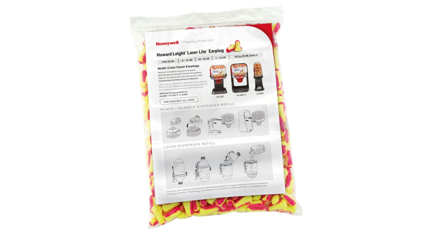 1013047 | Honeywell Safety LS-400 Series Pink, Yellow Disposable ...