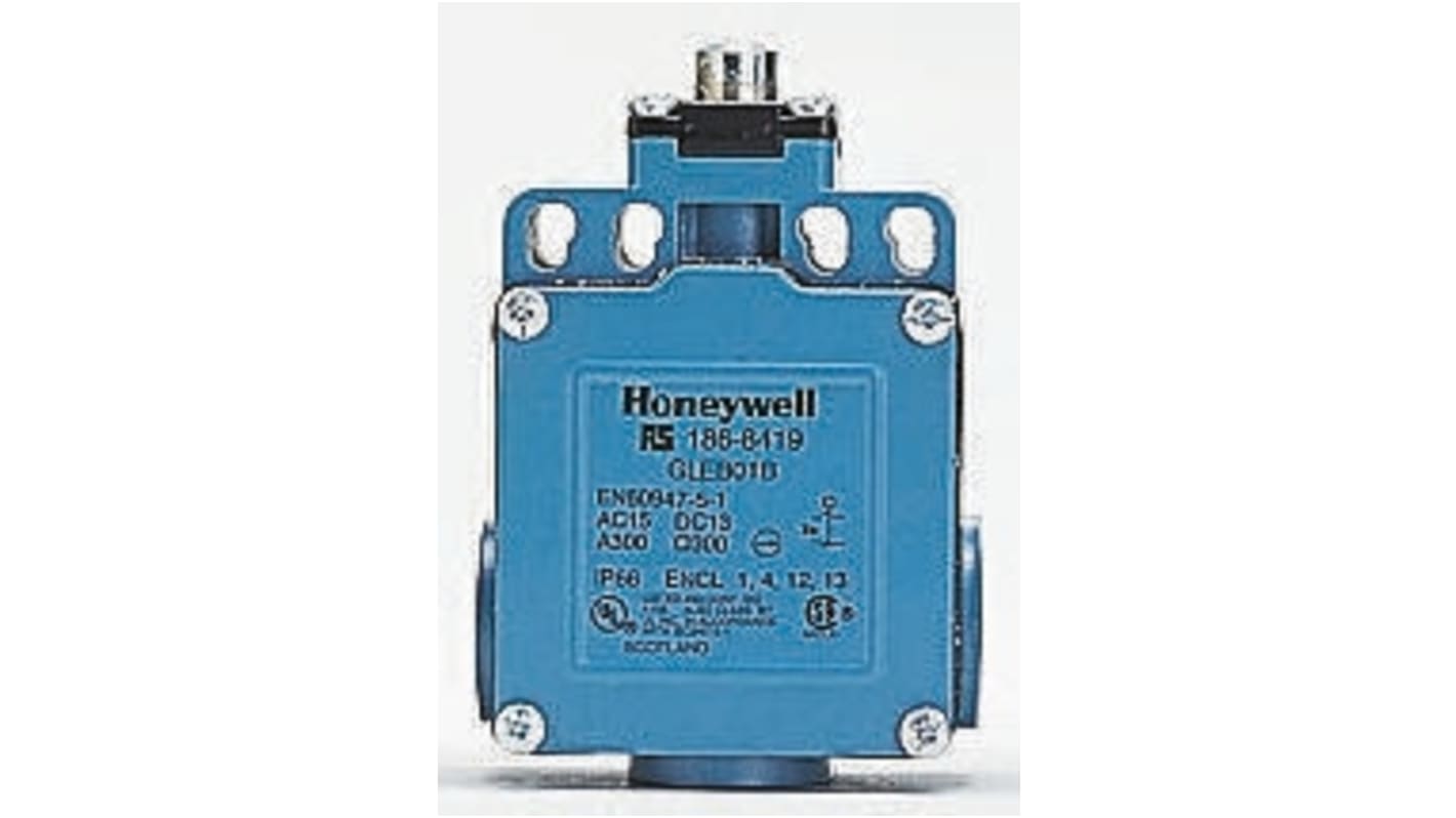 Final de carrera con Émbolo Honeywell GLE, SPDT, NA/NC, 50V, 100mA, IP67