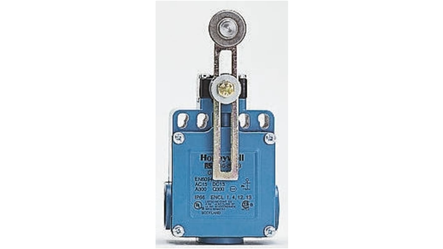 Interruttore di fine corsa Honeywell, Leva con rotella regolabile, NO/NC, 50V, 100mA, IP67