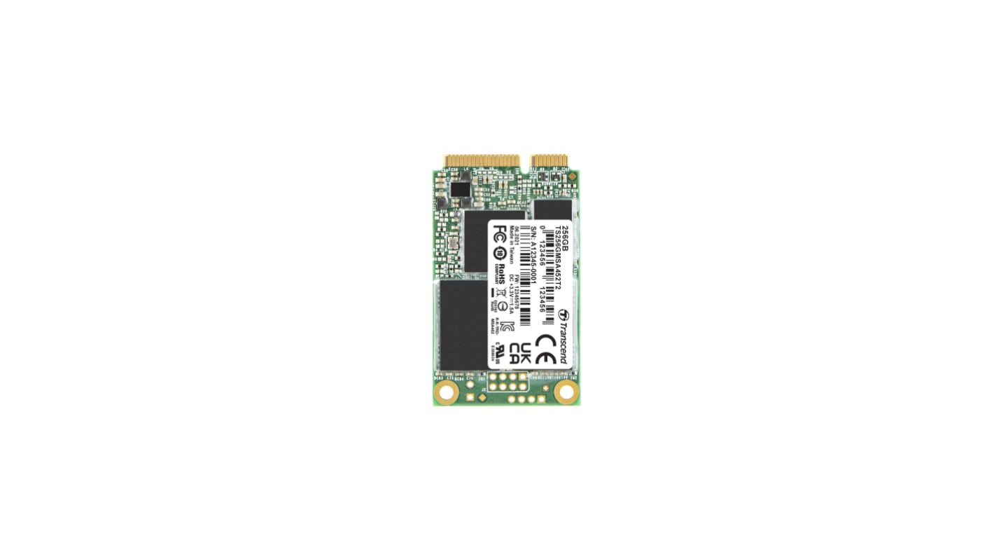 Transcend MSA452T2, mSATA Intern HDD-Festplatte SATA III, TLC, 256 GB, SSD