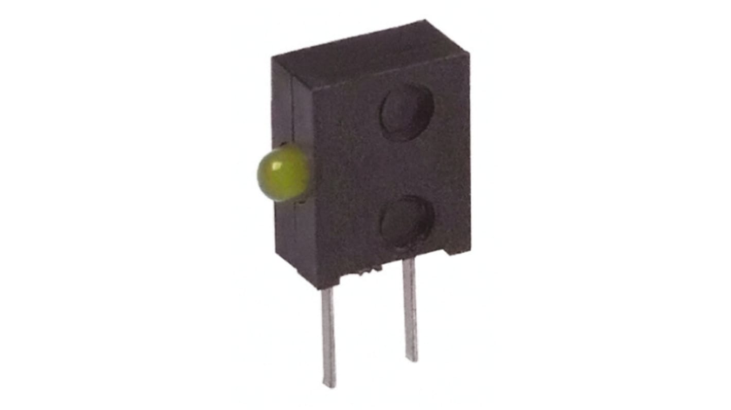 Broadcom HLMP-6400-F0010, Yellow Right Angle PCB LED Indicator, Through Hole 2.4 V