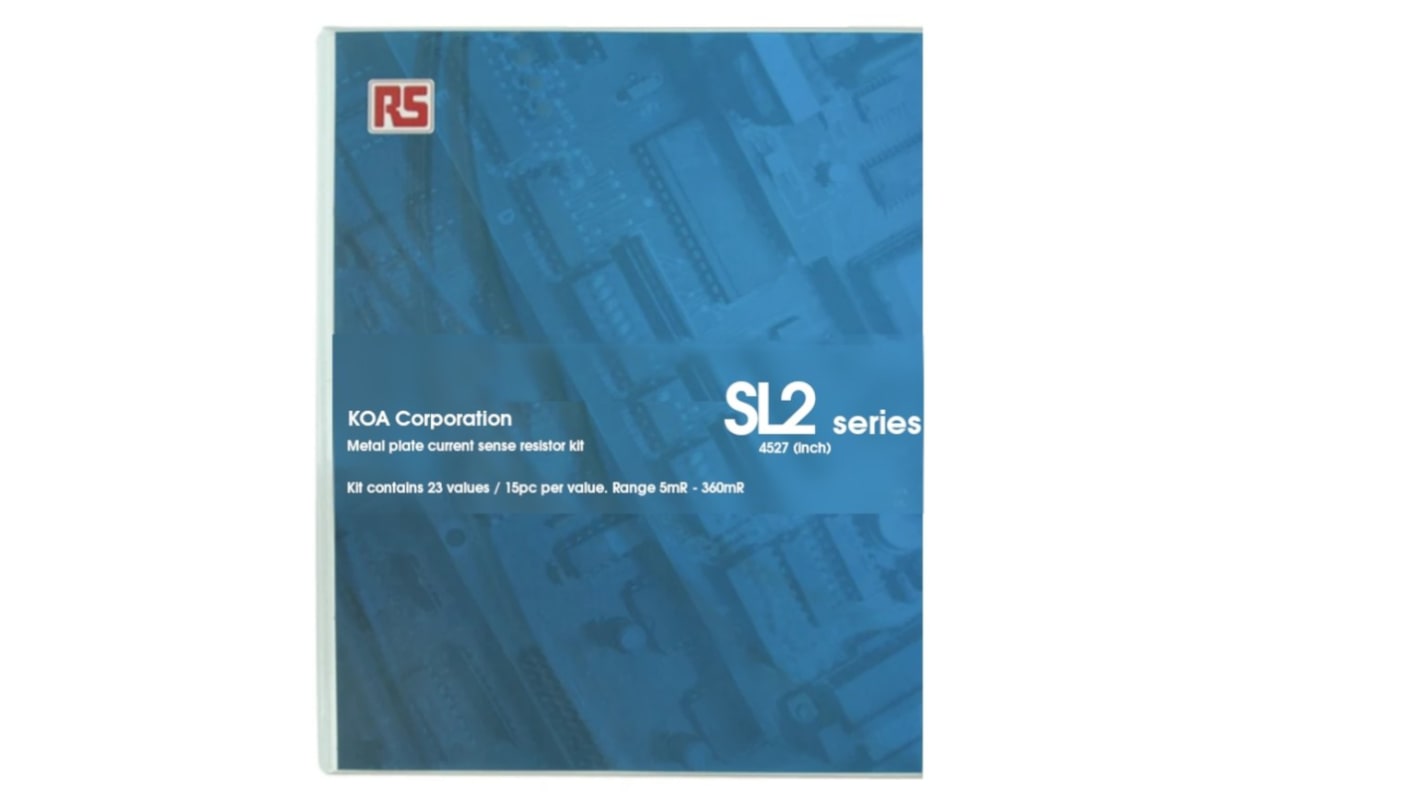 Kit de résistance KOA série SL2, montage , Montage en surface, 5 → 360mΩ, 23 valeurs, fourni avec 345 pièces