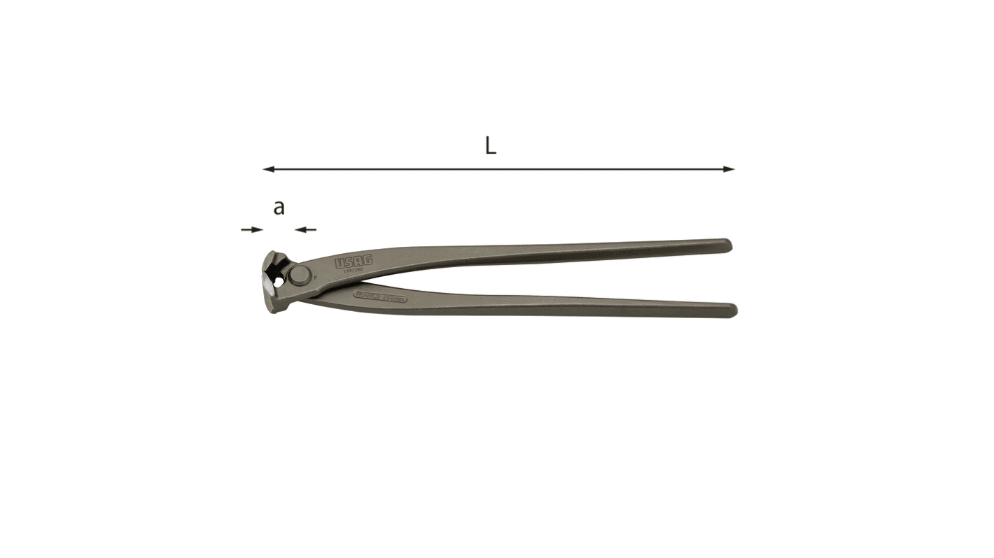 Tenaglia Usag, capacità di taglio: 1,6 mm, lunghezza 280 mm, manico in Acciaio al carbonio