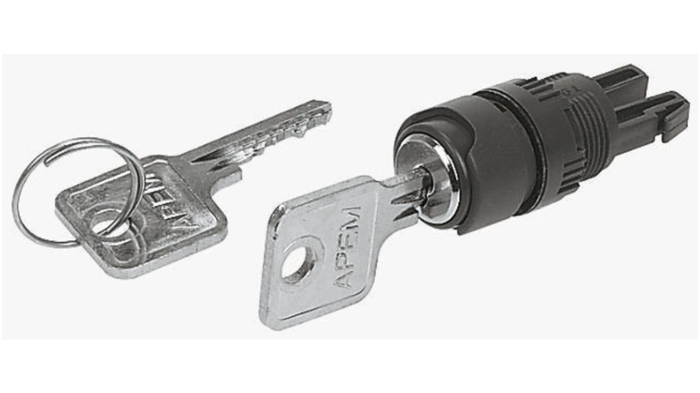 Przełącznik obrotowy kluczykowy 2-pozycyjny Zatrzask IP65 APEM