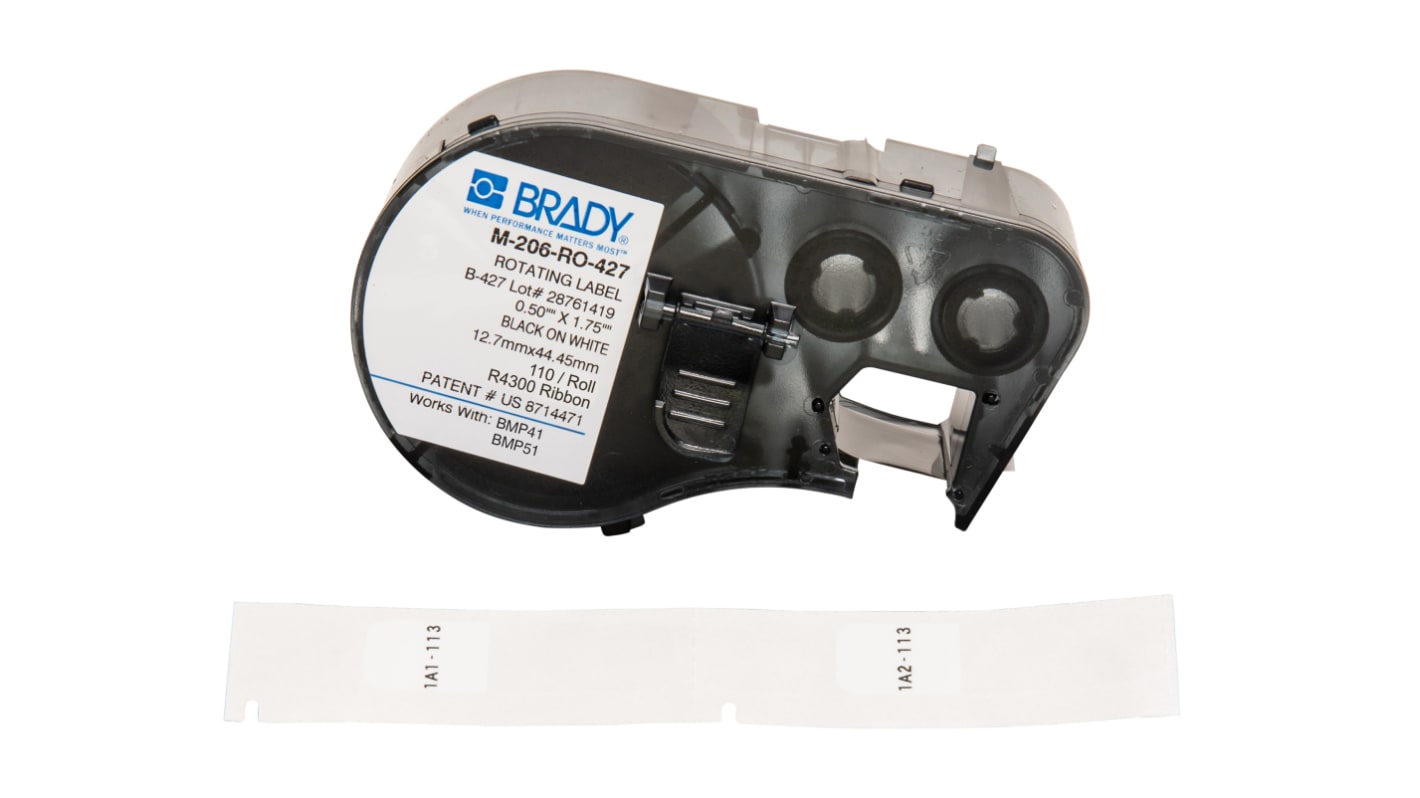 Brady B-427 Self-laminating Vinyl Etikett Schwarz für BMP41 Label Printer, BMP51/BMP53 Label Printer auf