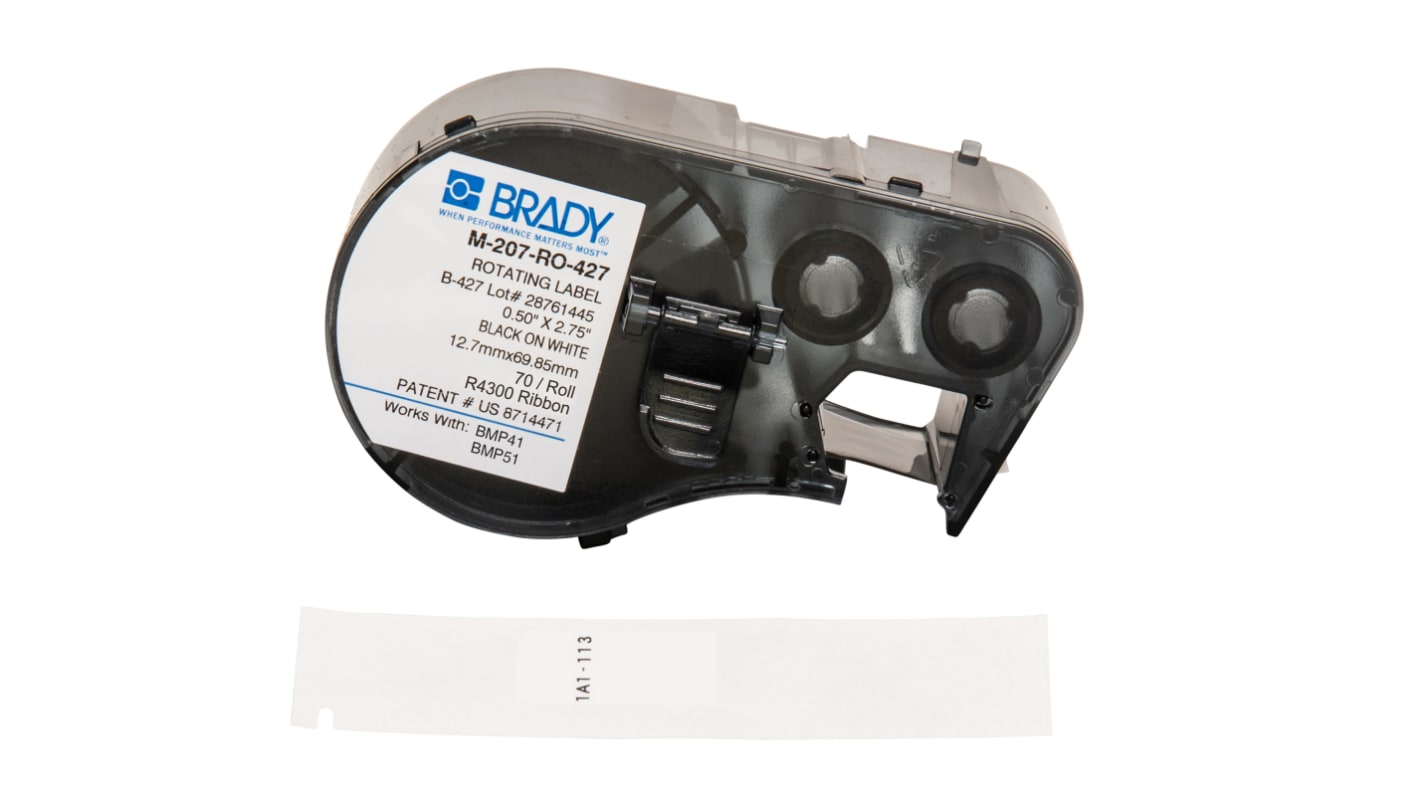 Brady B-427 Self-laminating Vinyl Etikett Schwarz für BMP41 Label Printer, BMP51/BMP53 Label Printer auf