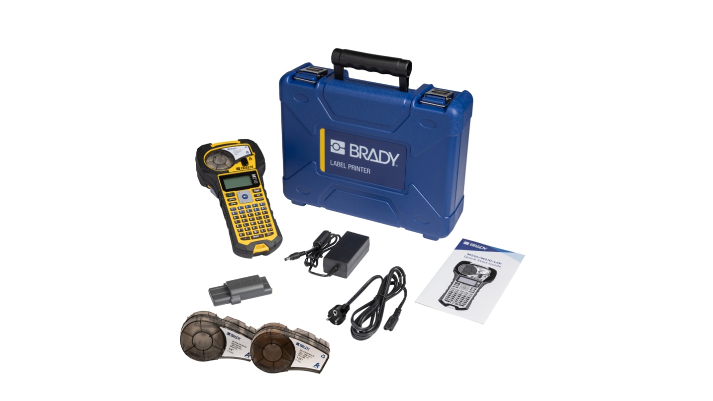 Kit stampante per etichette Portatile Brady M210, ABC, largh. 19.05mm max, spina tipo C - EU