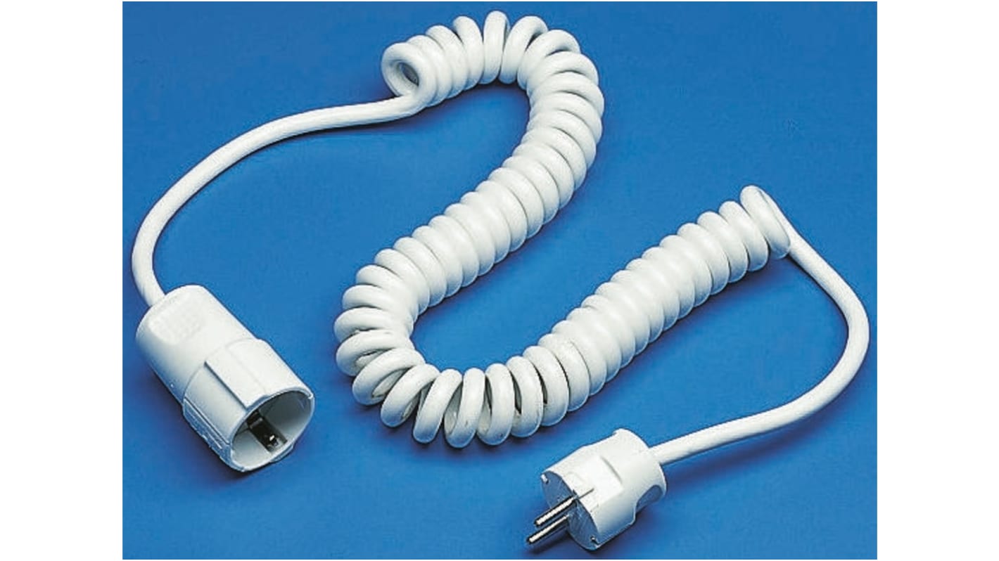 Cable de alimentación Kopp Blanco de 2.5m, 250 V / 16 A