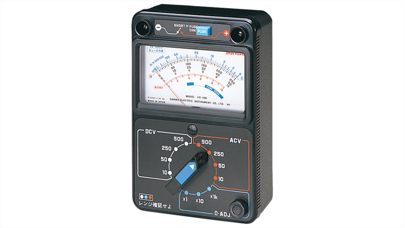 三和電気計器 アナログマルチメータ, ハンドヘルドタイプ, VS-100