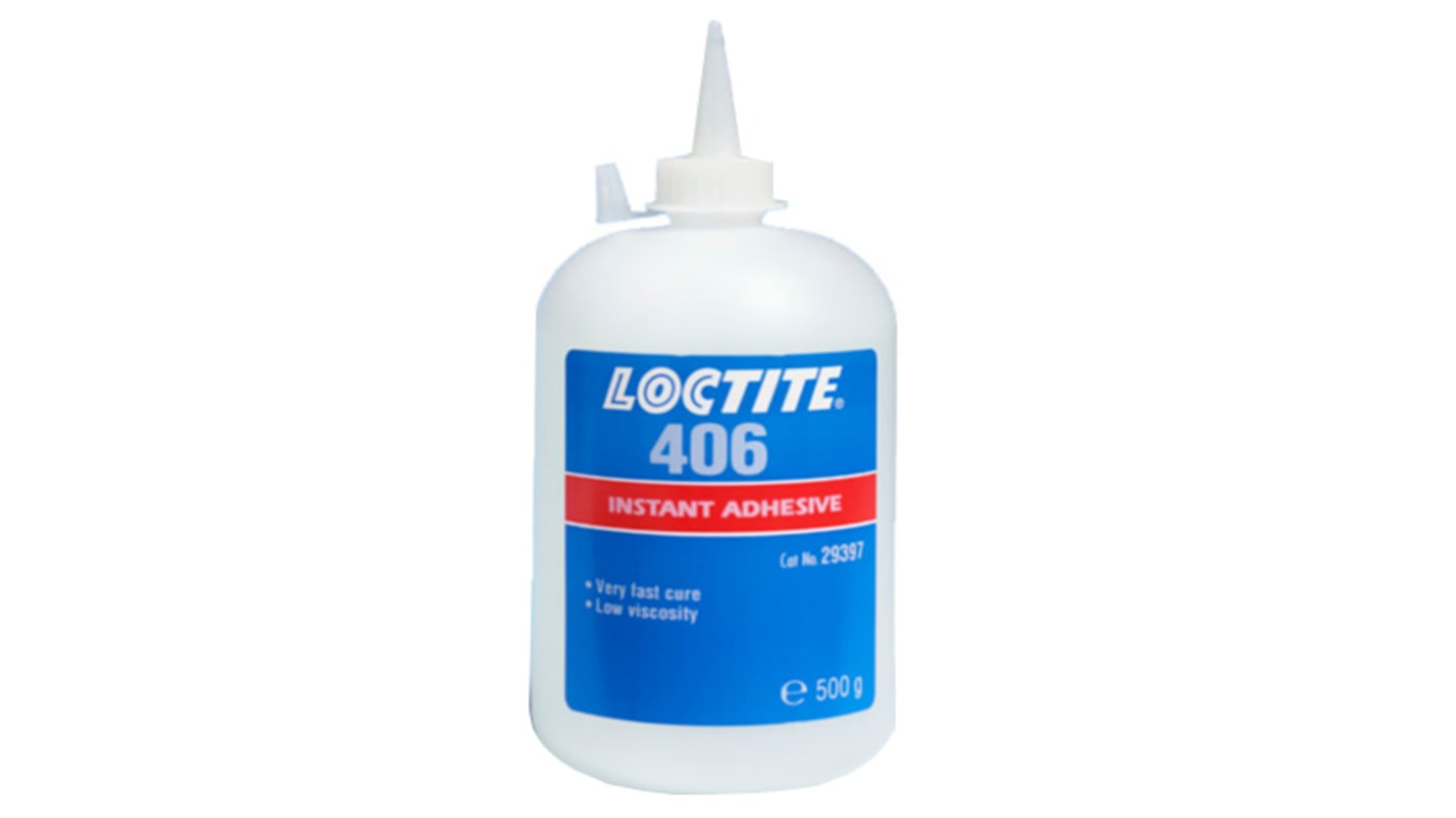 Super Glue Loctite Liquide Transparent, Bouteille, 500 g, Loctite 406