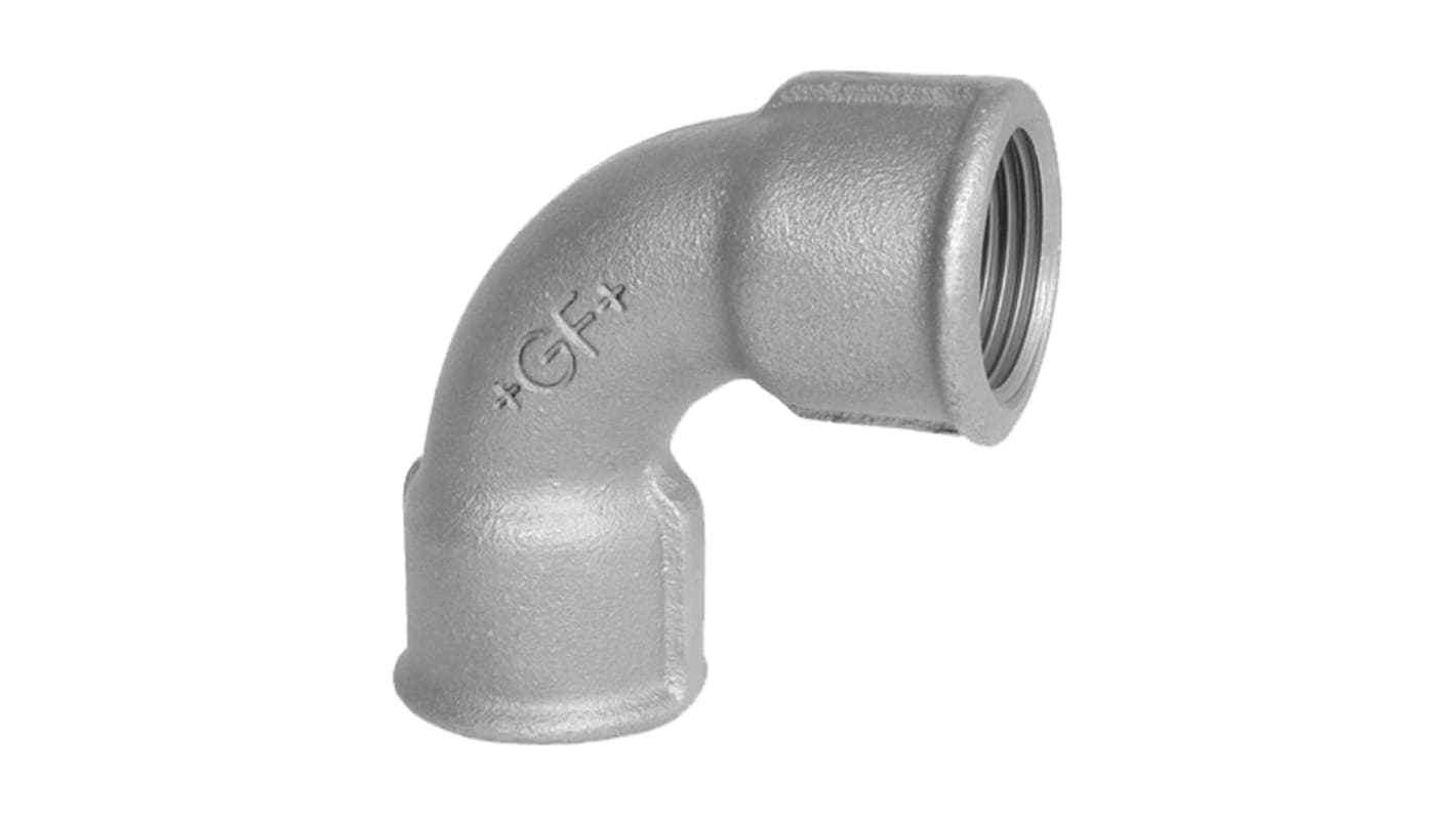 Georg Fischer Galvanised Malleable Iron Fitting, 90° Short Elbow, Female BSPP 1/2in to Female BSPP 1/2in