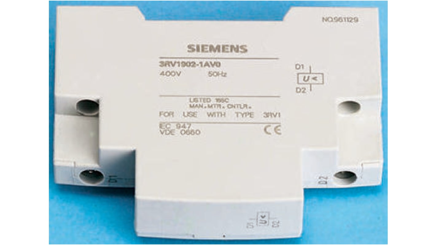 Wyzwalacz bocznikowy, 190 → 330 V DC, 200 → 240 V AC, 3RV1, Siemens