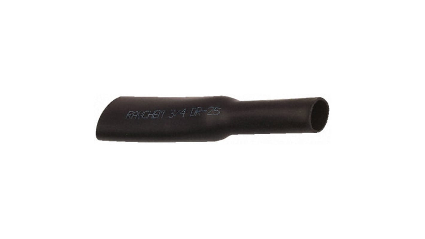 TE Connectivity Heat Shrink Tubing, Black 4.8mm Sleeve Dia. x 50m Length 2:1 Ratio, DR-25 Series