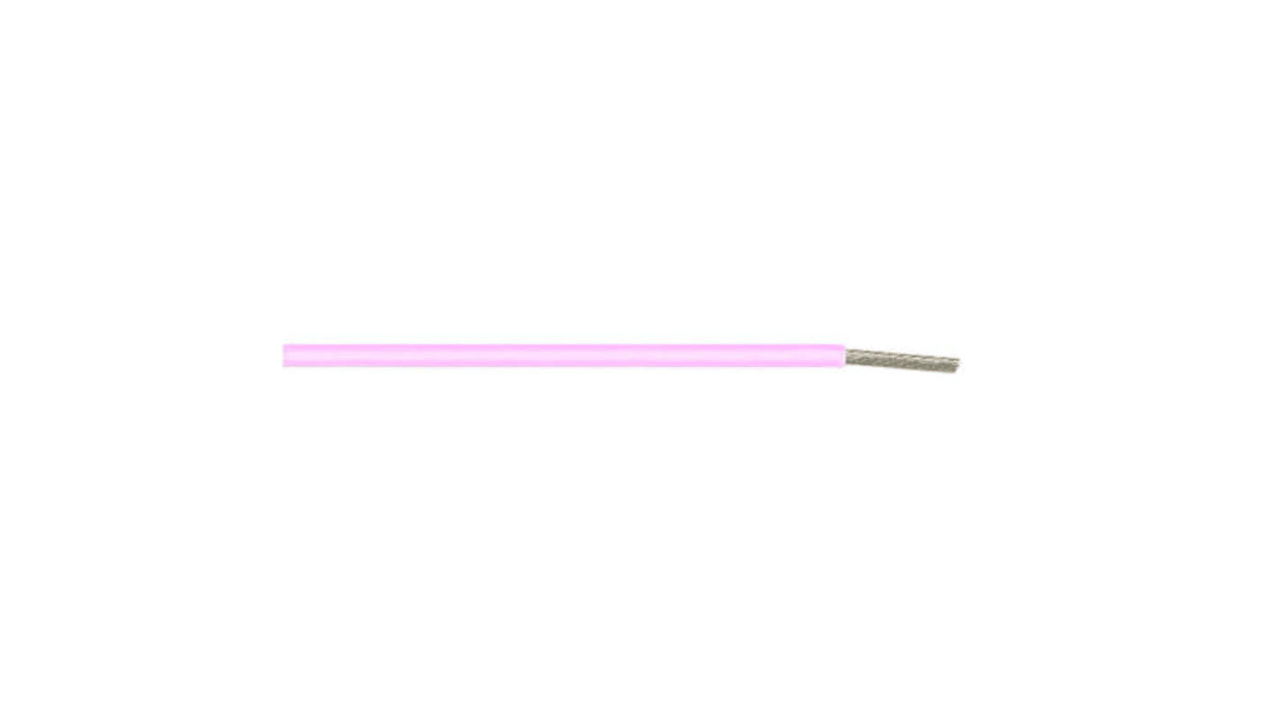 TE Connectivity Einzeladerleitung 0,5 mm², 20 AWG 100m Rosa Polyalkene isoliert Ø 1.4mm 19/32 AWG Litzen