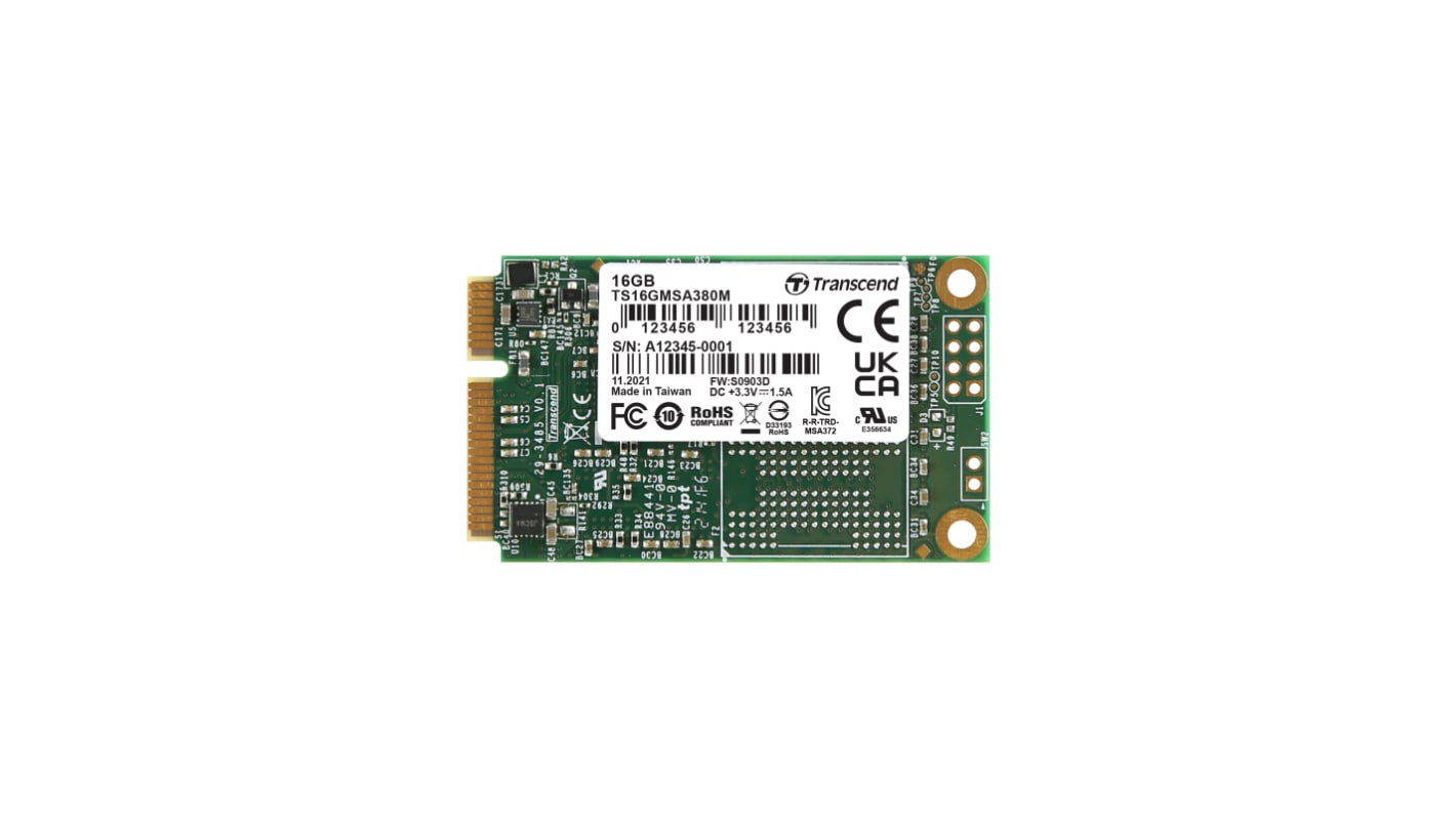 Transcend MSA380M mSATA 16 GB Internal SSD Drive