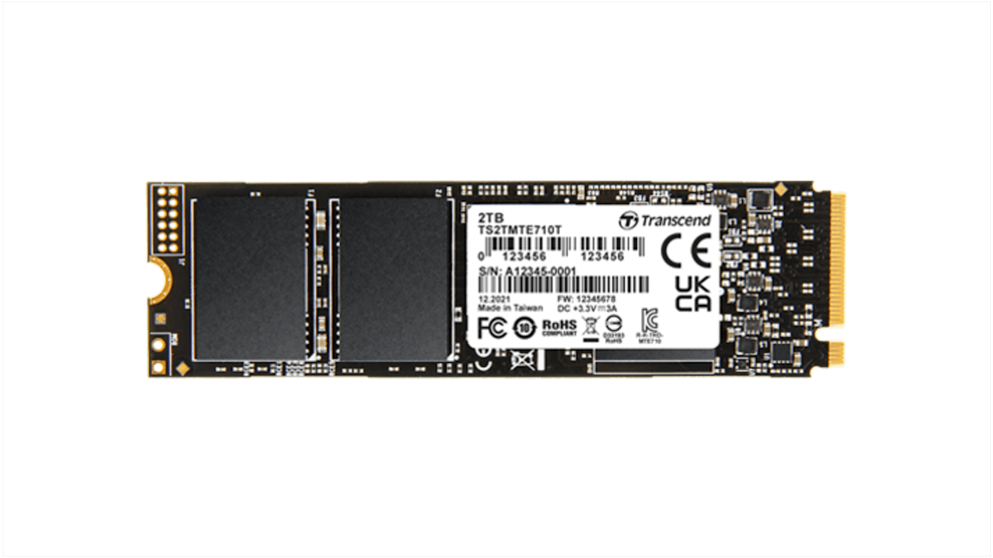 Disco duro SSD interno M.2 Transcend de 1 TB, para aplicaciones industriales