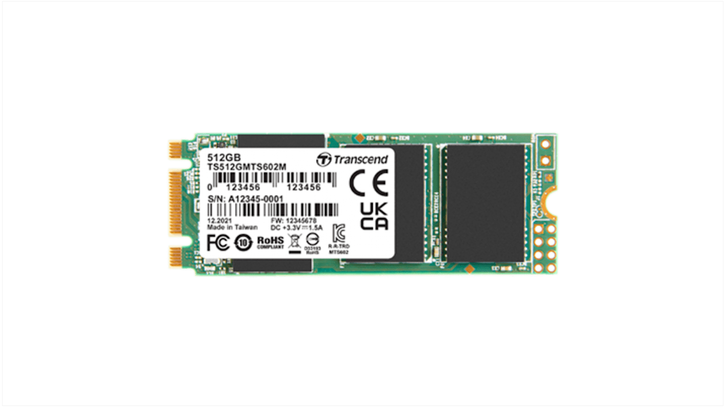 Disco duro SSD interno M.2 Transcend de 32 GB, SATA III, MLC, para aplicaciones industriales