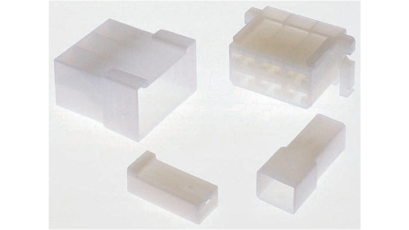 TE Connectivity AMP FASTON Crimpkontaktgehäuse, Stecker, Nylon 6.6, B 6.35mm, Natur, 5-polig