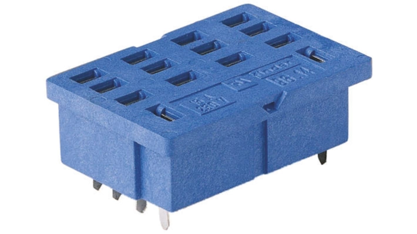 Finder 96 8 Pin 250V ac PCB Mount Relay Socket, for use with 56.34