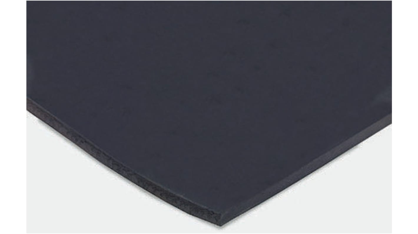 Lámina de caucho de Fluorocarbono Negro RS PRO, 600mm x 600mm x 3mm
