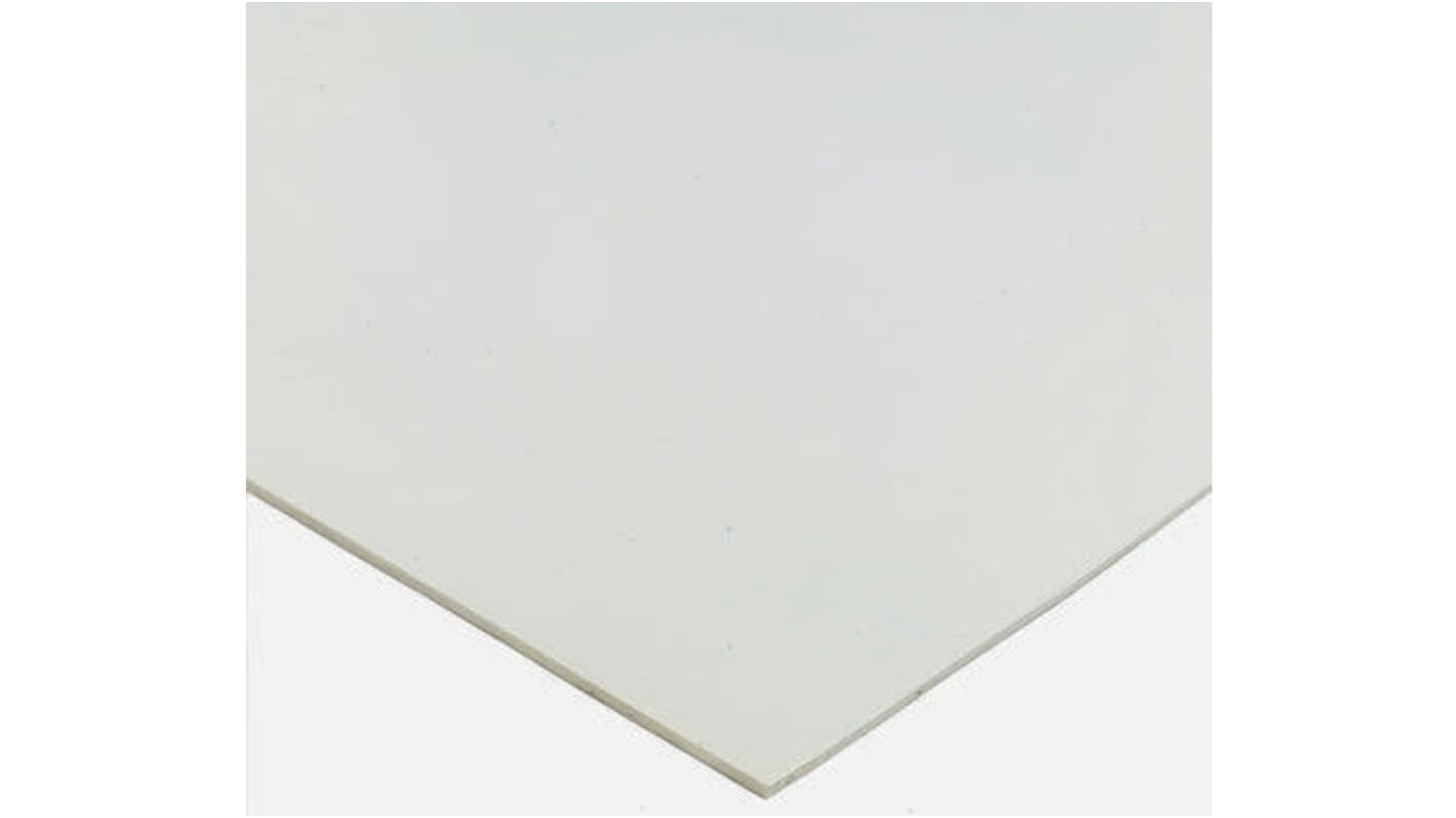 Foglio di spugna di gomma RS PRO in Silicone, 1.2m x 600mm x 3mm, col. Bianco, Densità 1.25g/cm³