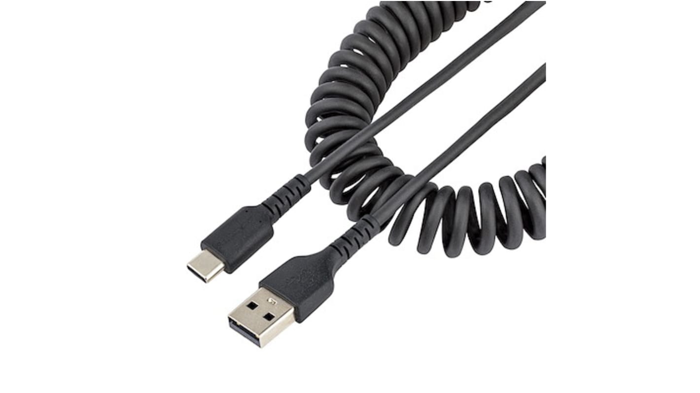 StarTech.com USB 2.0 Cable, Male USB A to Male USB C Rugged USB-A to USB-C Charging Cable, 1m